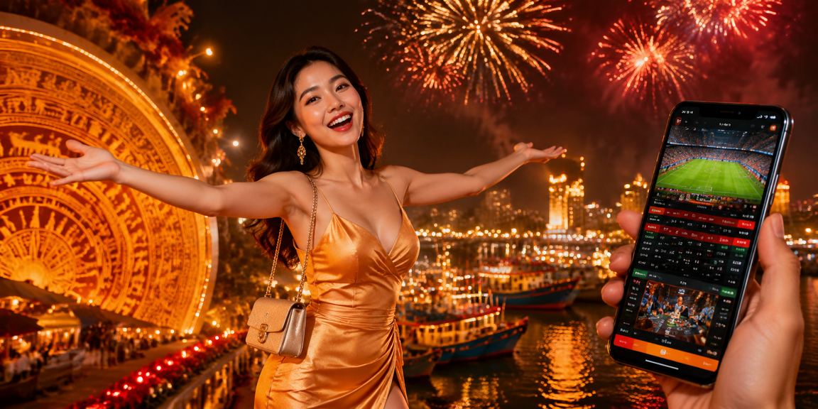 Không khí chợ đêm Vũng Tàu với người dùng dùng điện thoại truy cập sòng bài trực tuyến